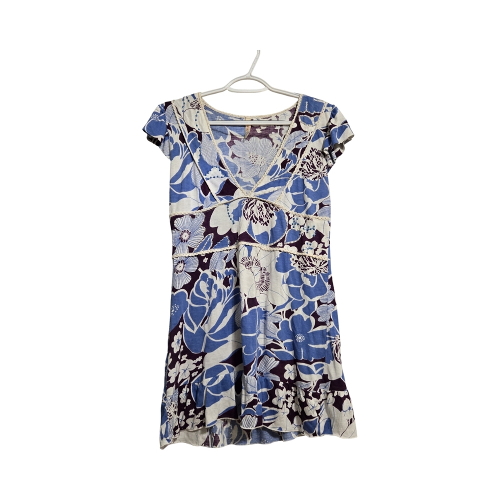 RAGA Floral Blue and White tunic anthropologie - Picture 2 of 5